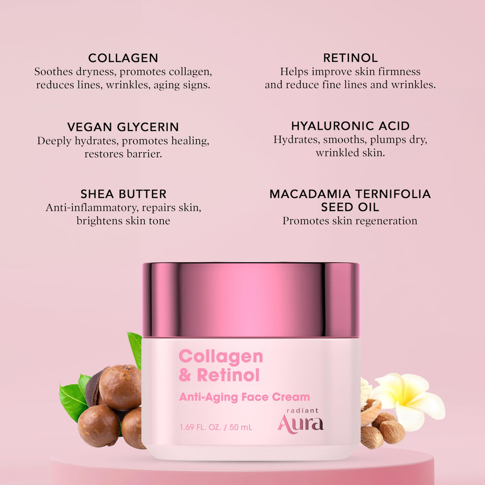 Radiant Aura bottle on dresser highlighting premium Korean skincare ritual.