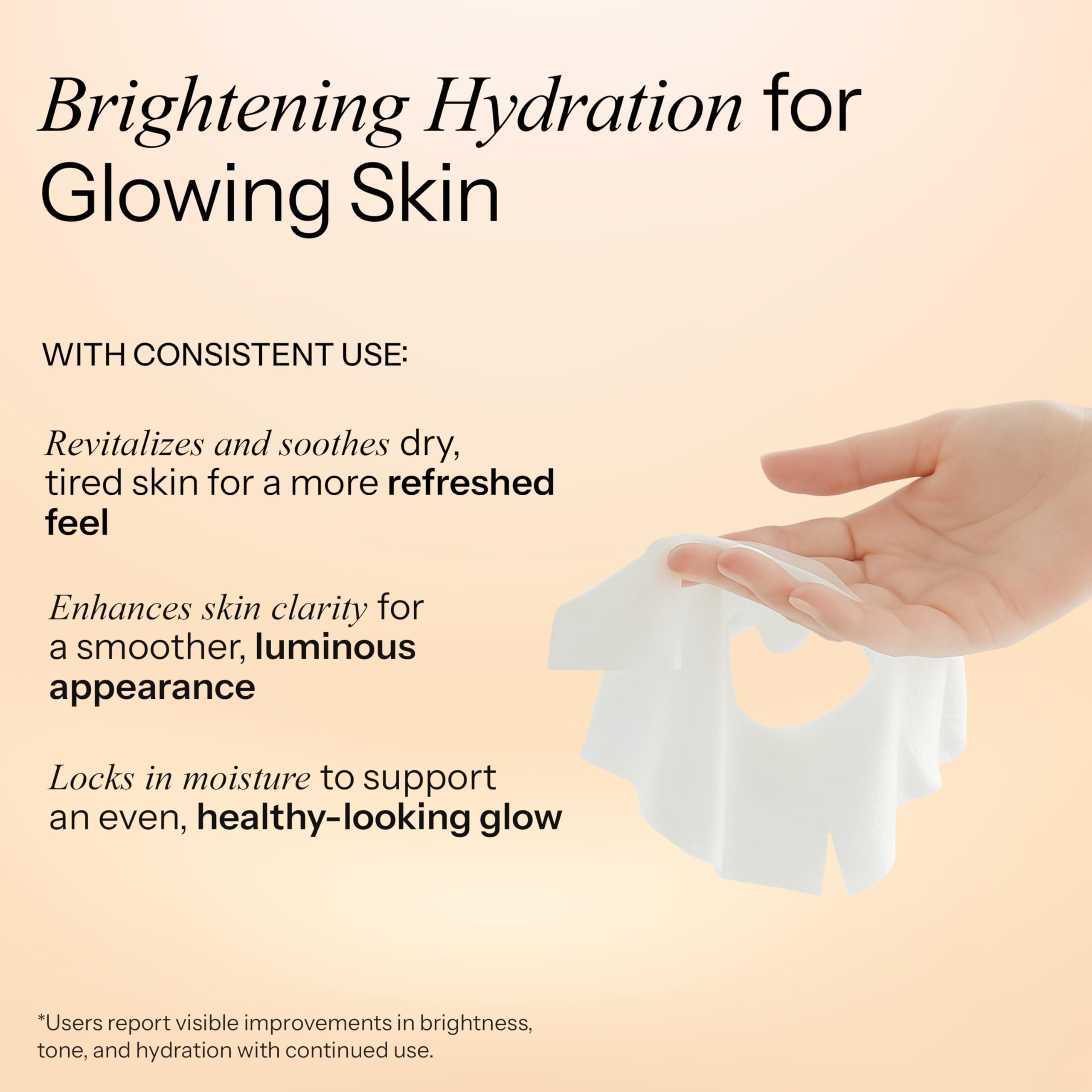 Radiant Aura sheet mask on face close-up demonstrates comfortable, precise fit.