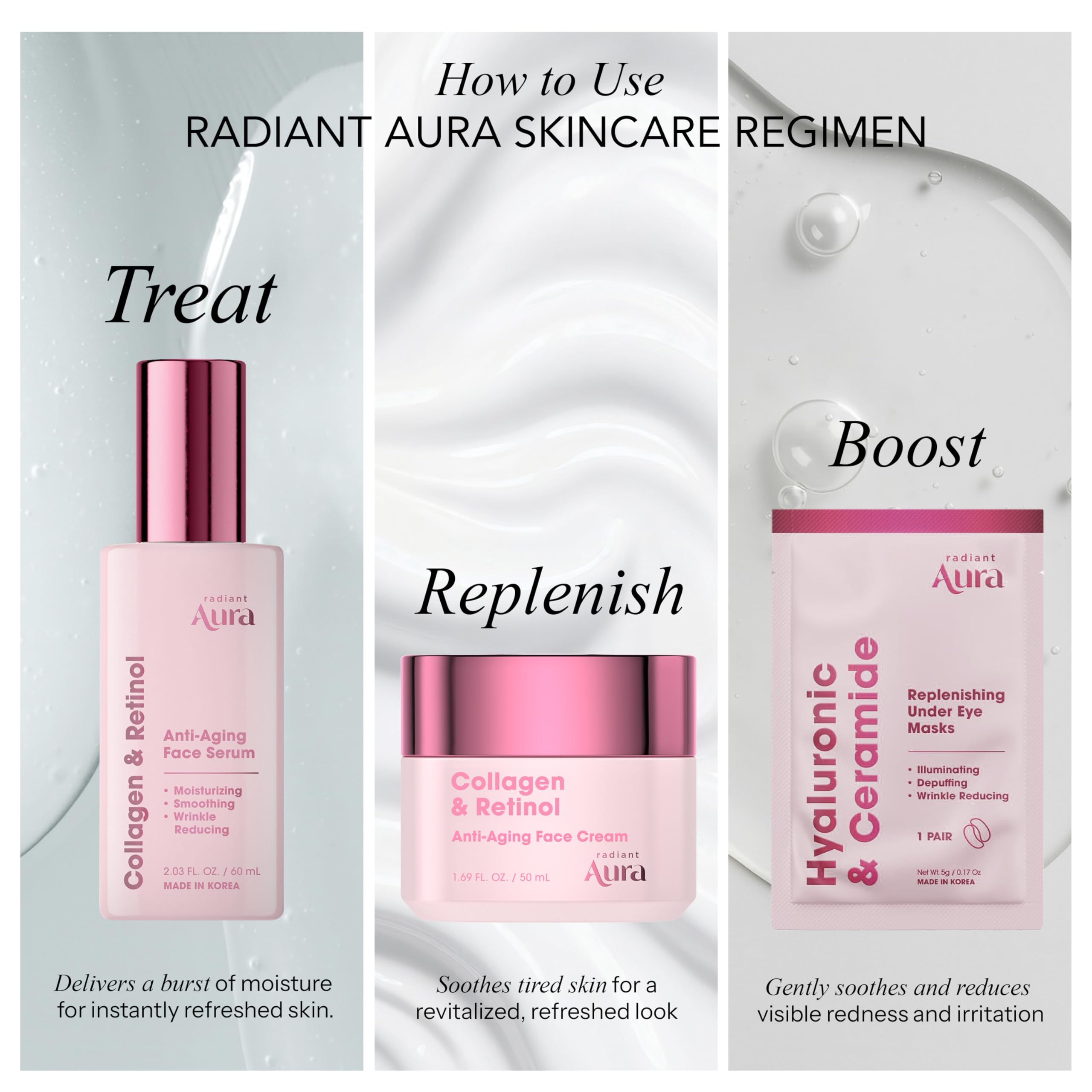 Radiant Aura vegan clean beauty badge signals cruelty-free credentials.