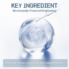 Person brushing teeth with Radiant Whitening Toothpaste