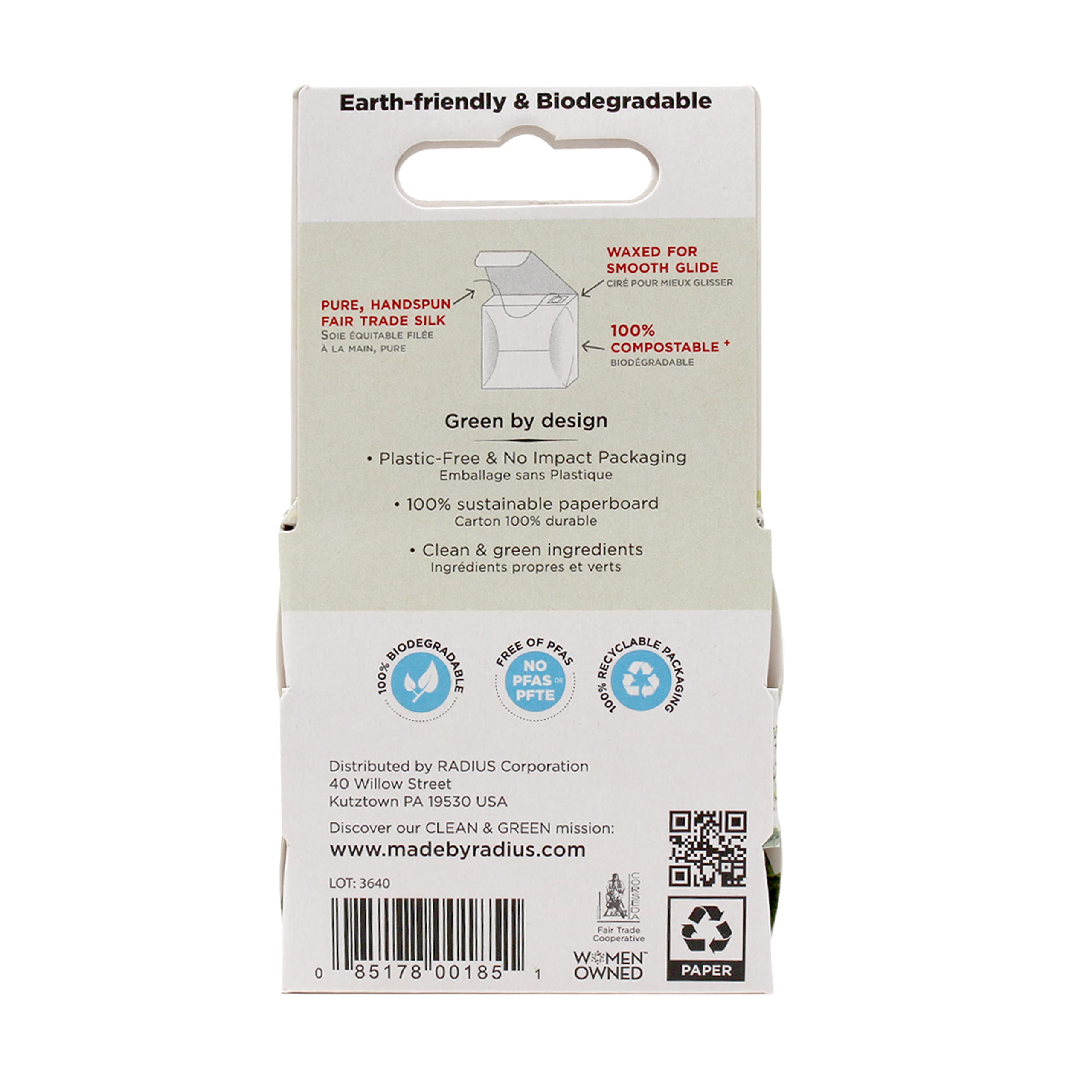 Recyclable outer cardboard box that acts as floss dispenser