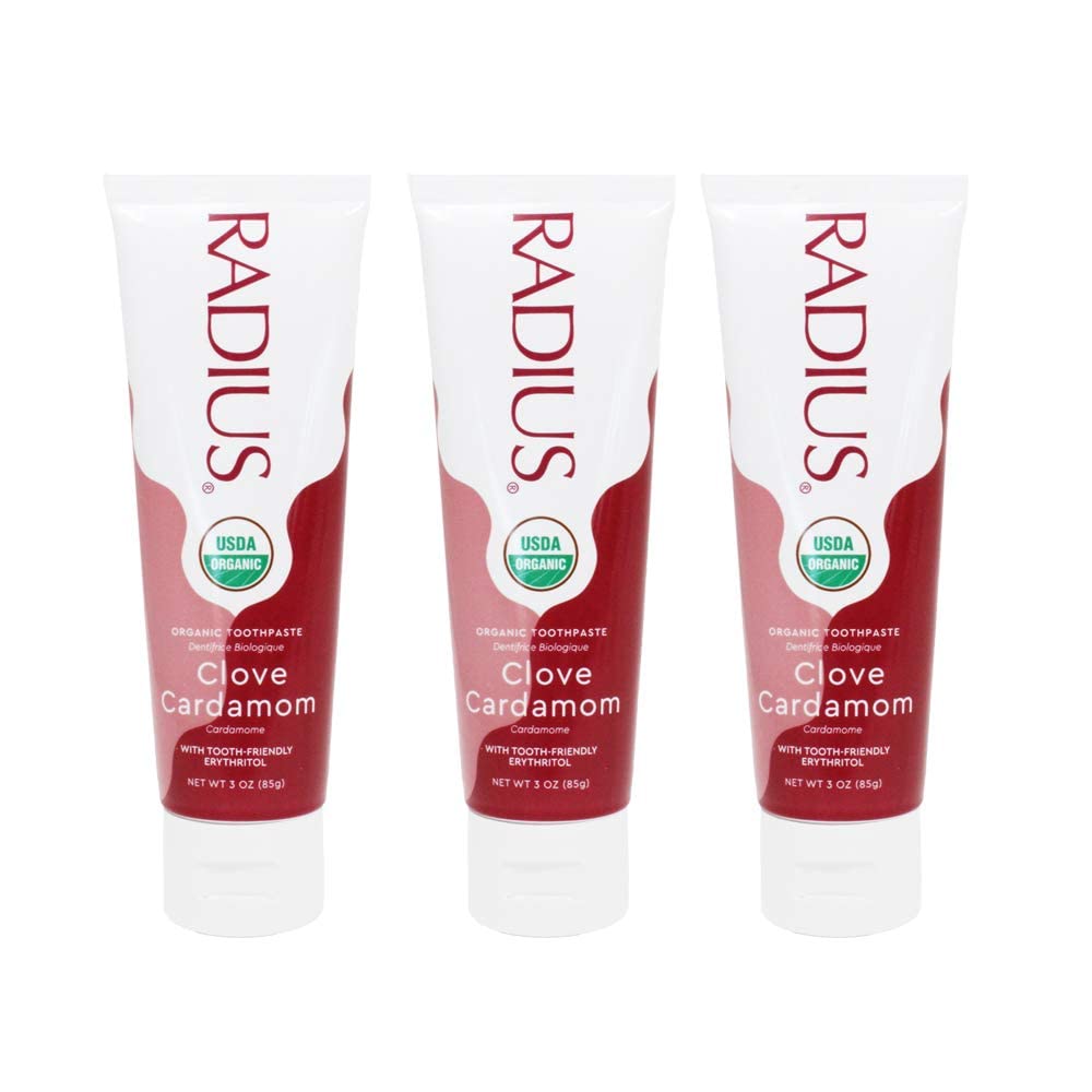 RADIUS toothpaste three-pack display