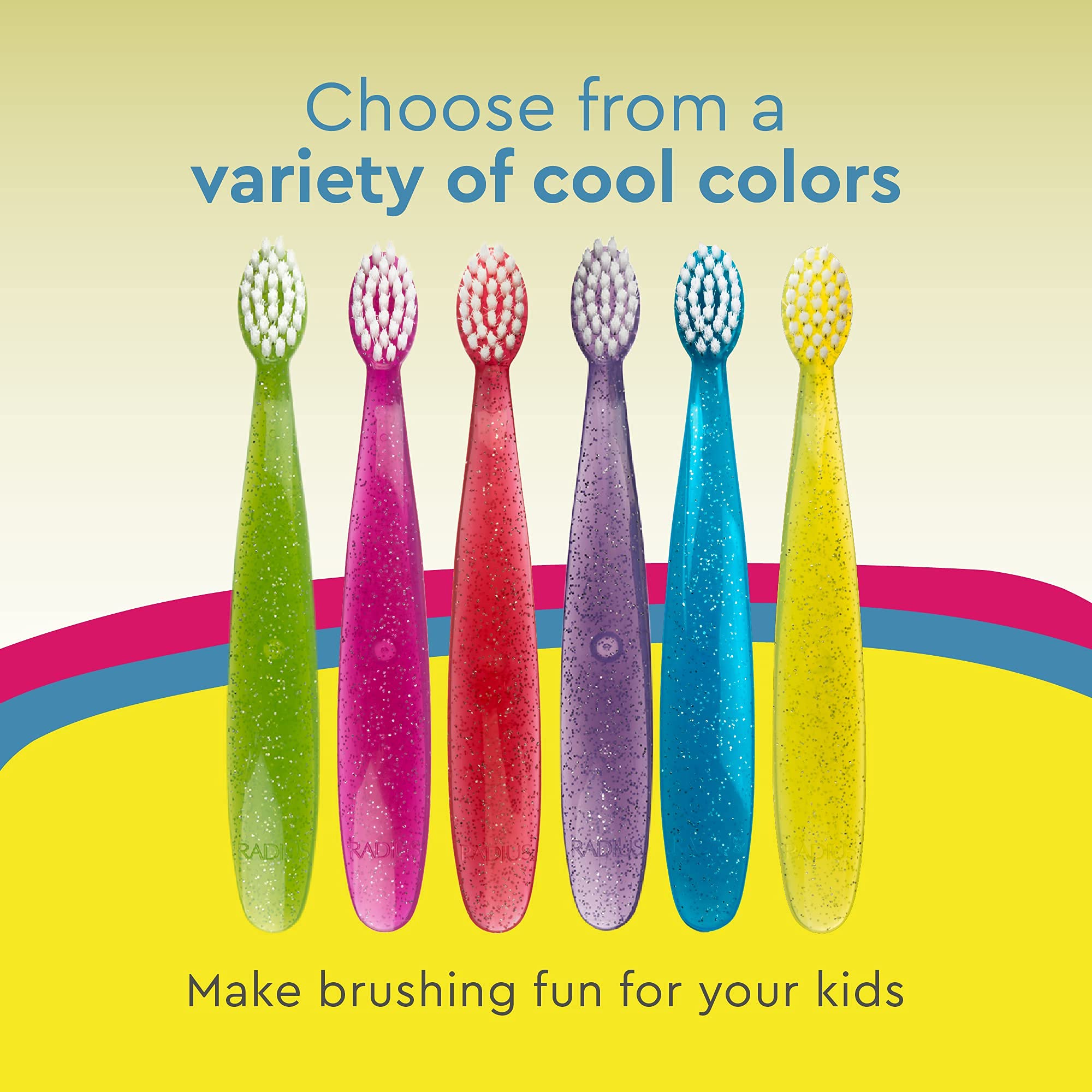 Close-up of 4,500 soft bristles on Totz toothbrush