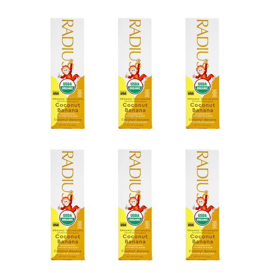Hero image: Radius USDA Organic Kids Toothpaste Coconut Banana 3oz 6-pack