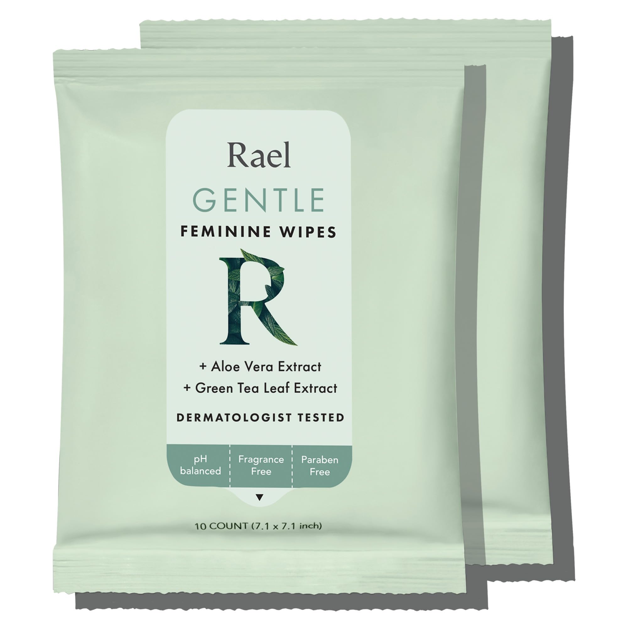 Rael feminine wipes travel-size pack on-the-go freshness and cleansing.