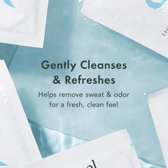 Rael Organic Cotton Wipes closeup shows cotton fibers for gentle skin contact.