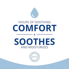 Rain CMS Eye Moisture technology visual suggests longer hydration through the day.