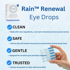 Rain CMS Eye Moisture technology extends hydration for drier days.