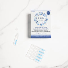 Rain eye drops provide long-lasting moisture supporting comfortable lenses and daily activities.