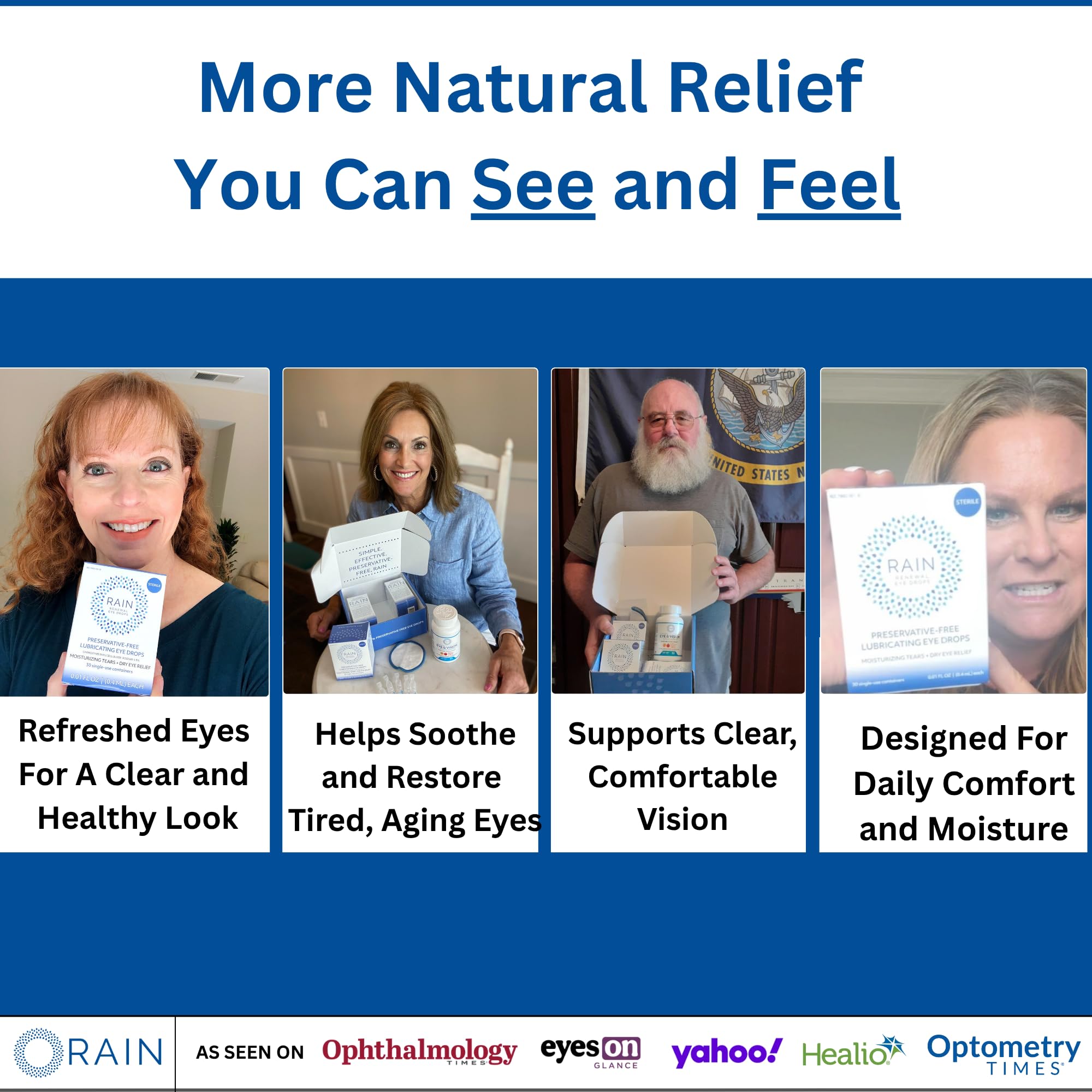 Rain eye drops moisturizing effect helps daily comfort during screen use.