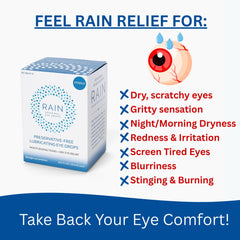 Rain eye drops natural tear mimic for authentic eye hydration.