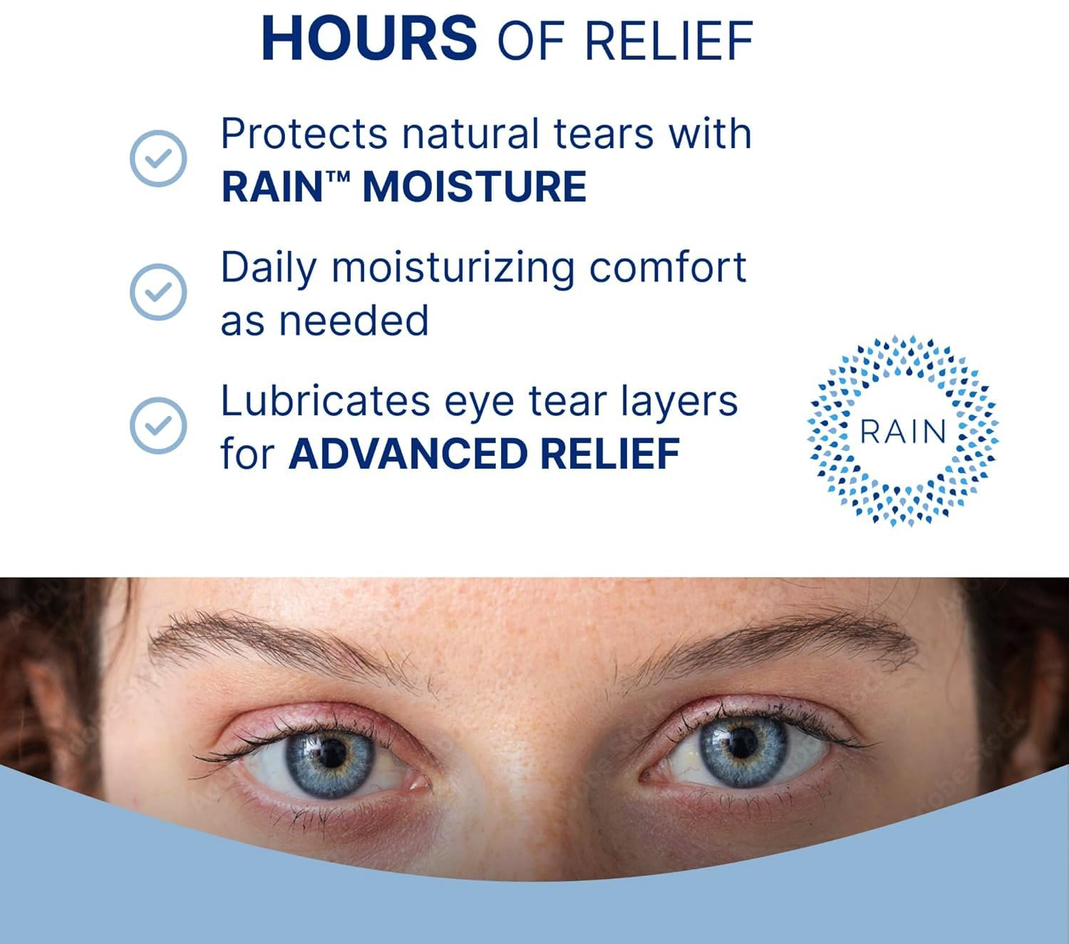 Rain sensitive-eyes friendly formula pictured for gentle daily use.