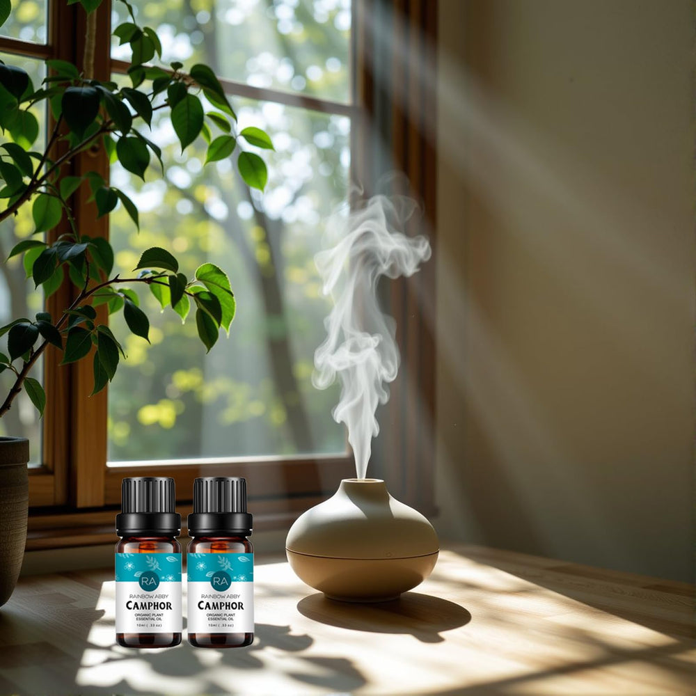 Two 10 mL Camphor Essential Oil bottles side by side