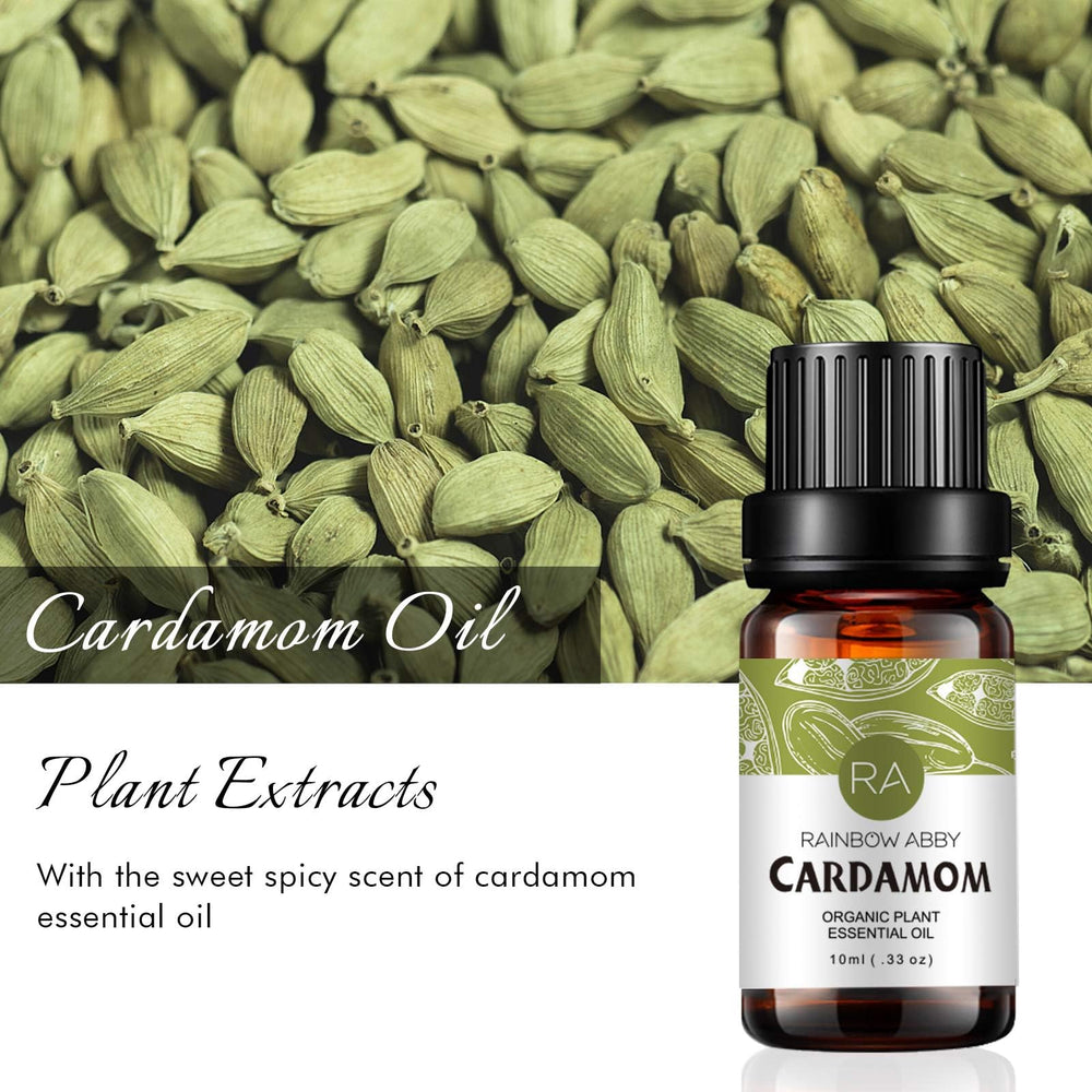 Rainbow Abby Cardamom Essential Oil 2x10ml amber bottles front and back