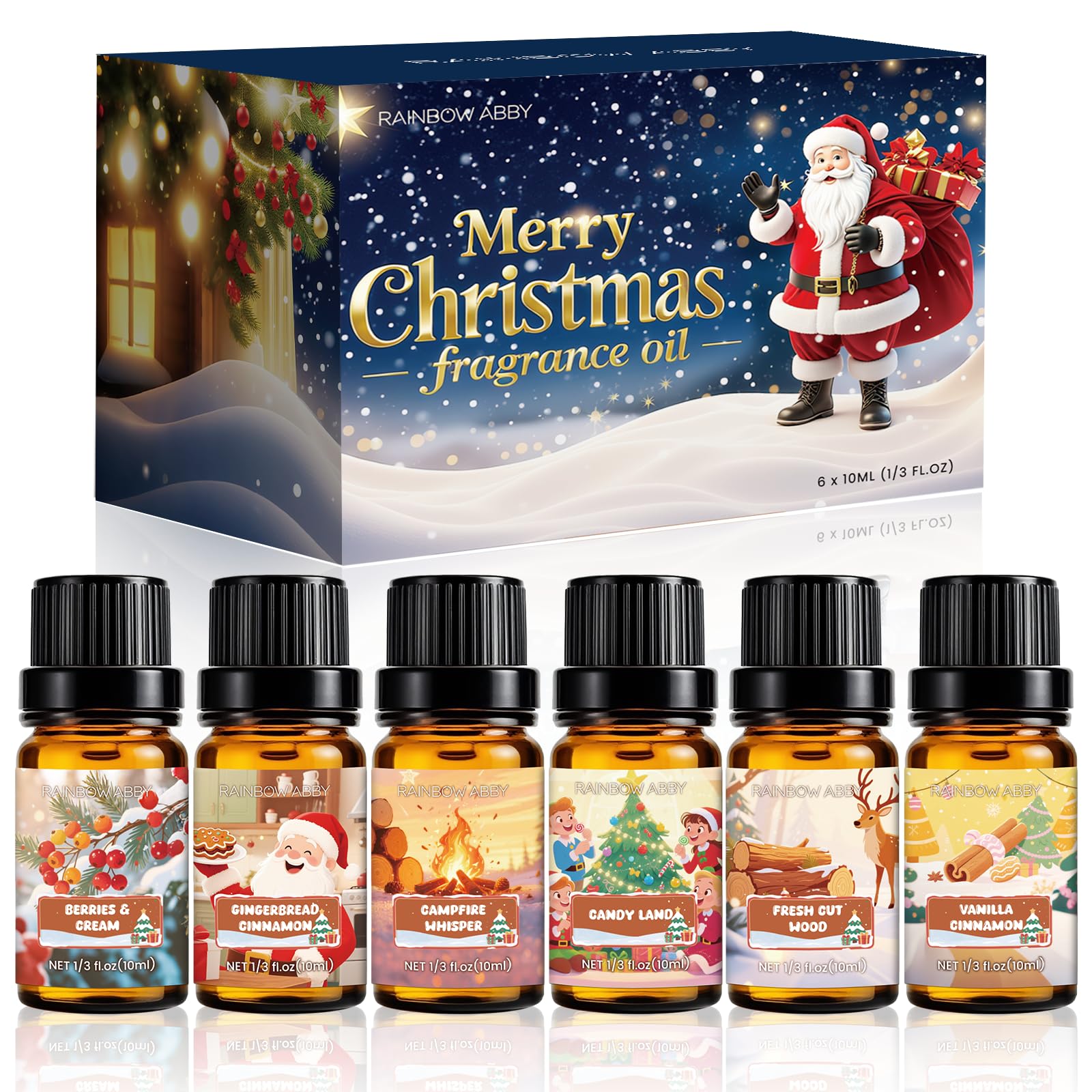 Rainbow Abby Christmas Fragrance Oil Set front view