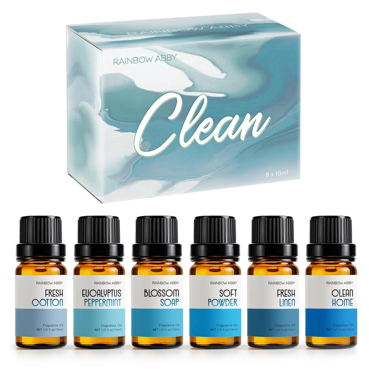 Rainbow Abby Clean Fragrance Oils Set 6x10ml – Collection image 1