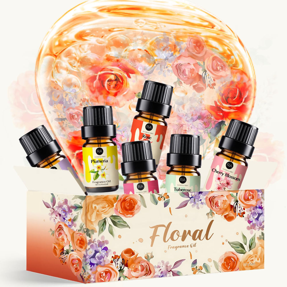 Gardenia and Plumeria floral oils from Rainbow Abby set