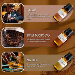 Leather aroma oil 10ml bottle close-up