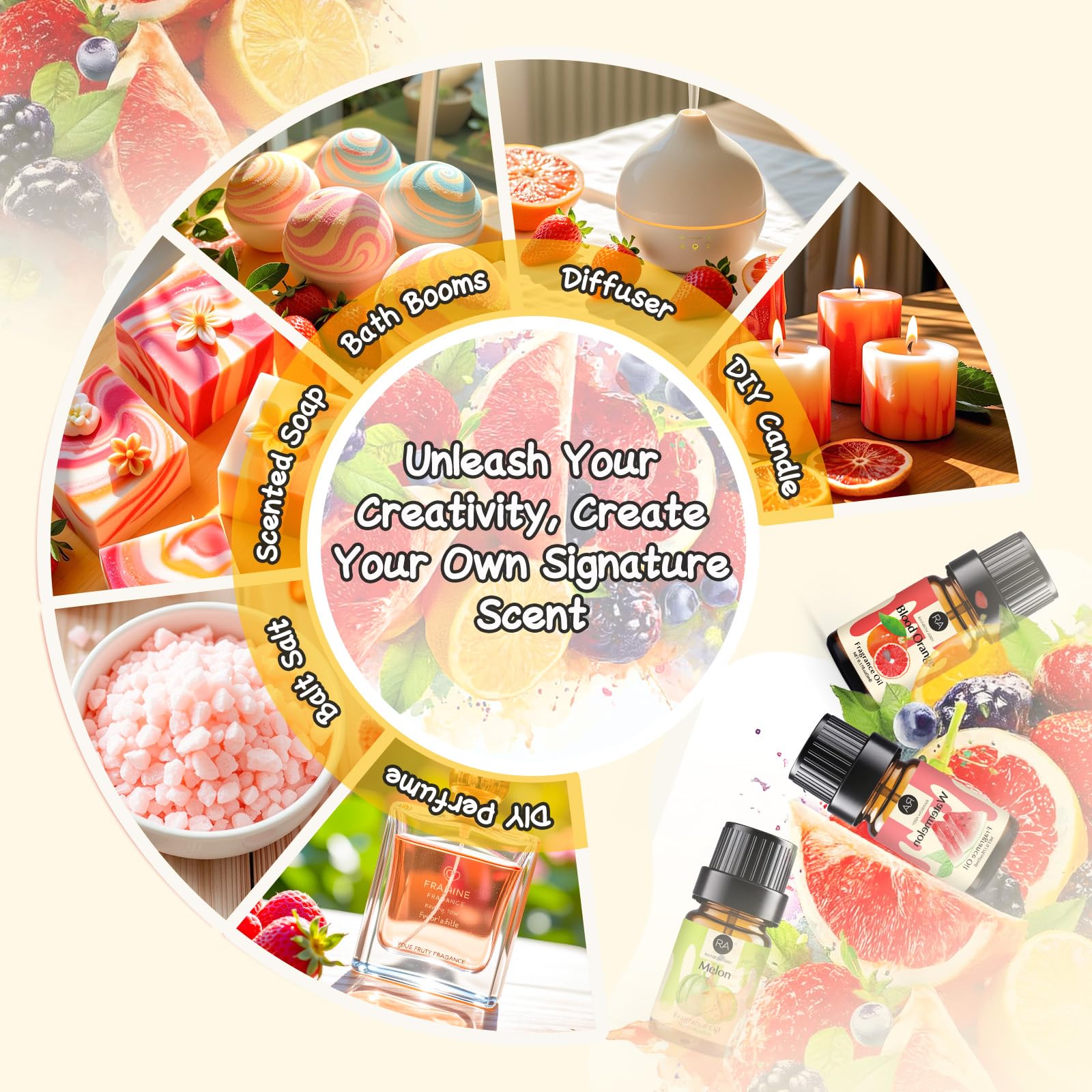 Apple-scented Rainbow Abby Fragrance Oil 5ml bottle