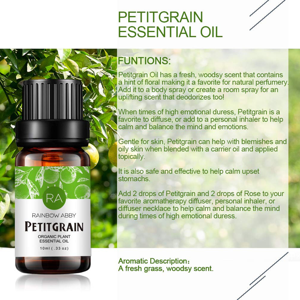 Botanical name Petitgrain bigarde for Rainbow Abby essential oil