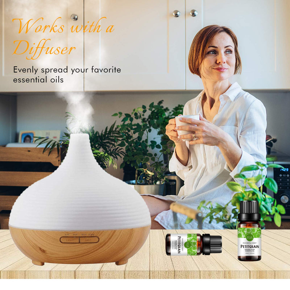 Steam distilled Petitgrain essential oil suitable for diffusers