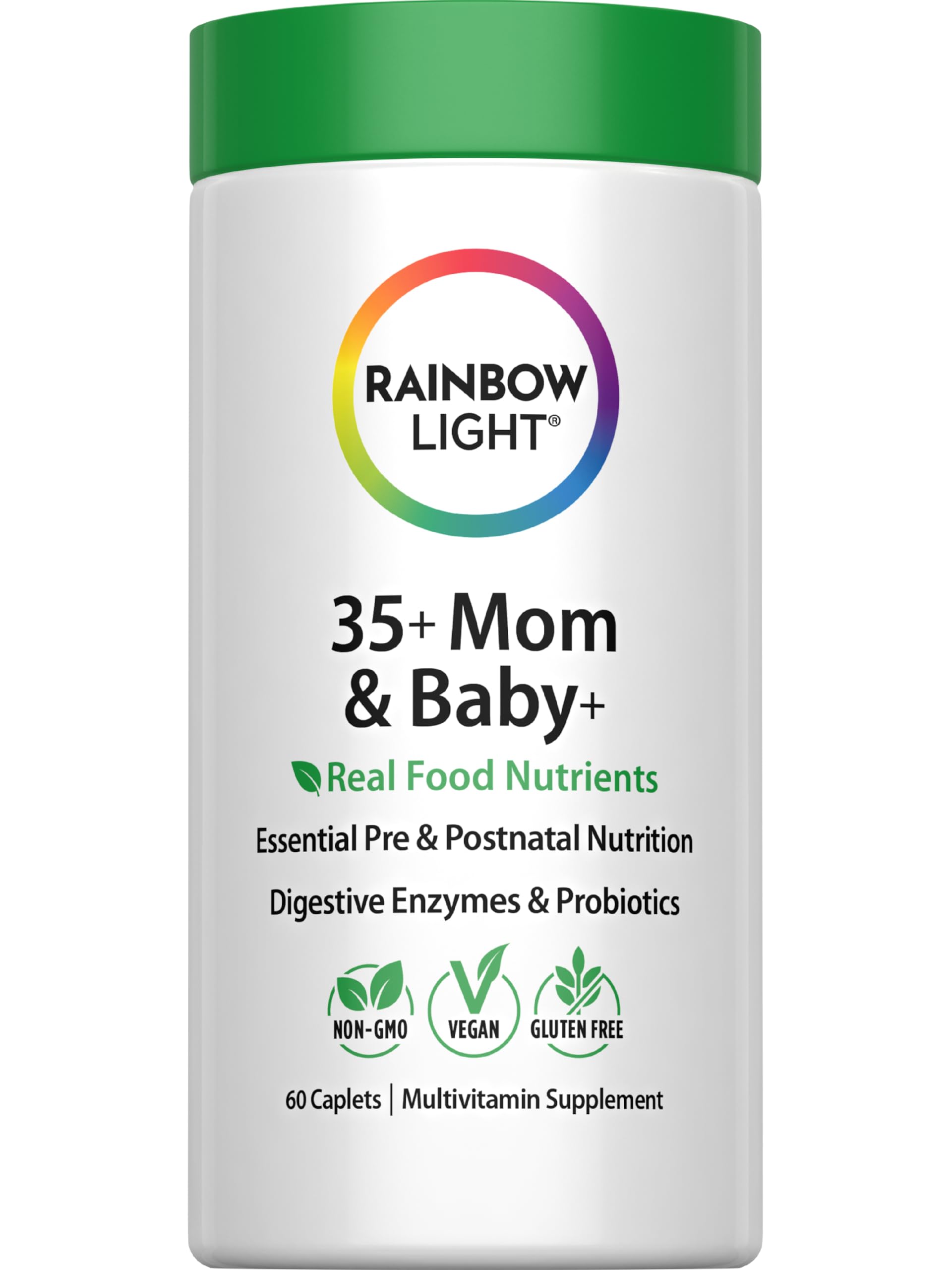 Rainbow Light 35+ Mom and Baby Multivitamin bottle 60-count