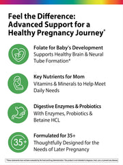Ingredients label of Rainbow Light 35+ Mom and Baby Multivitamin