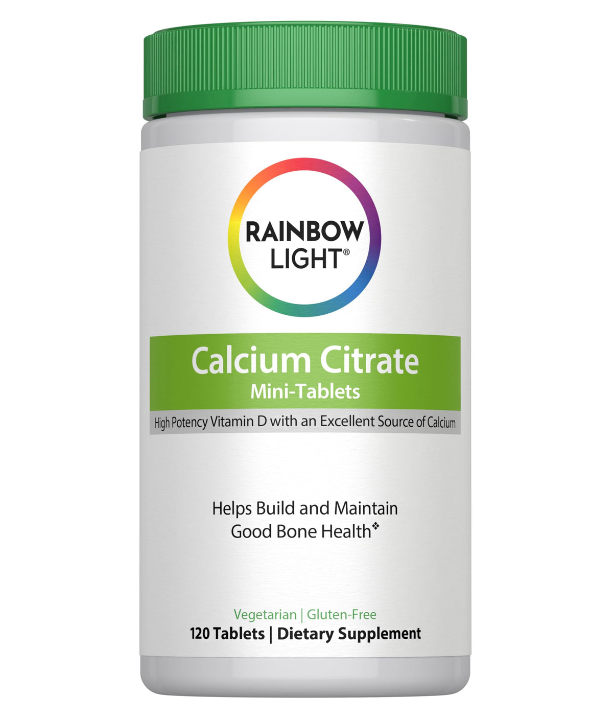 Rainbow Light Calcium Citrate with Vitamin D bottle - 120 count
