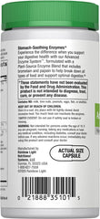 Close-up of Rainbow Light enzyme system capsules bottle and packaging
