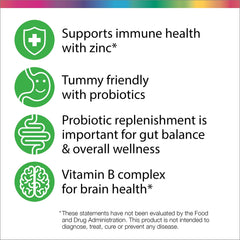 Probiotics label indicating 15 Million CFU per serving on Rainbow Light packaging