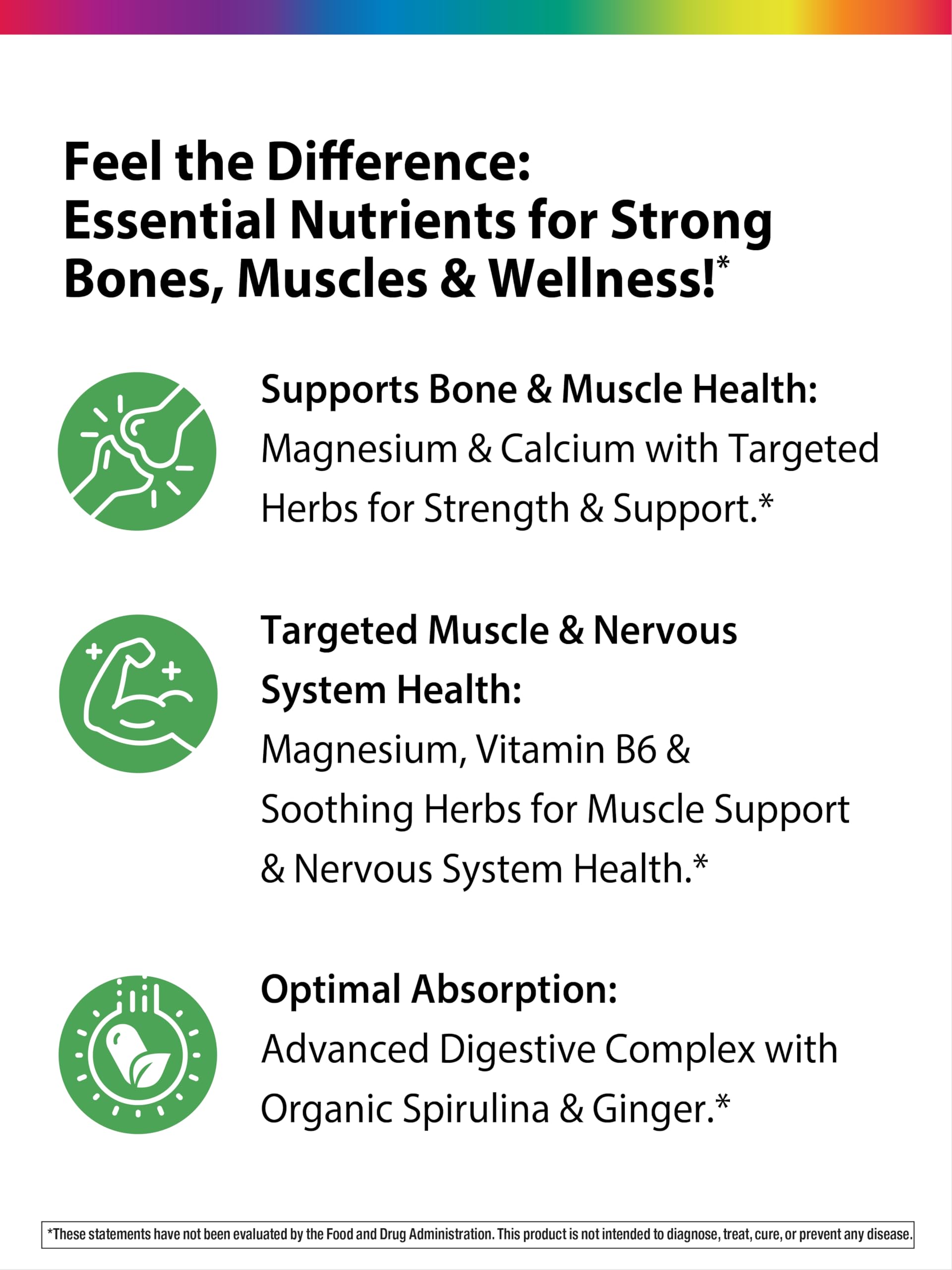 Spirulina, horsetail and ginger blend in supplement