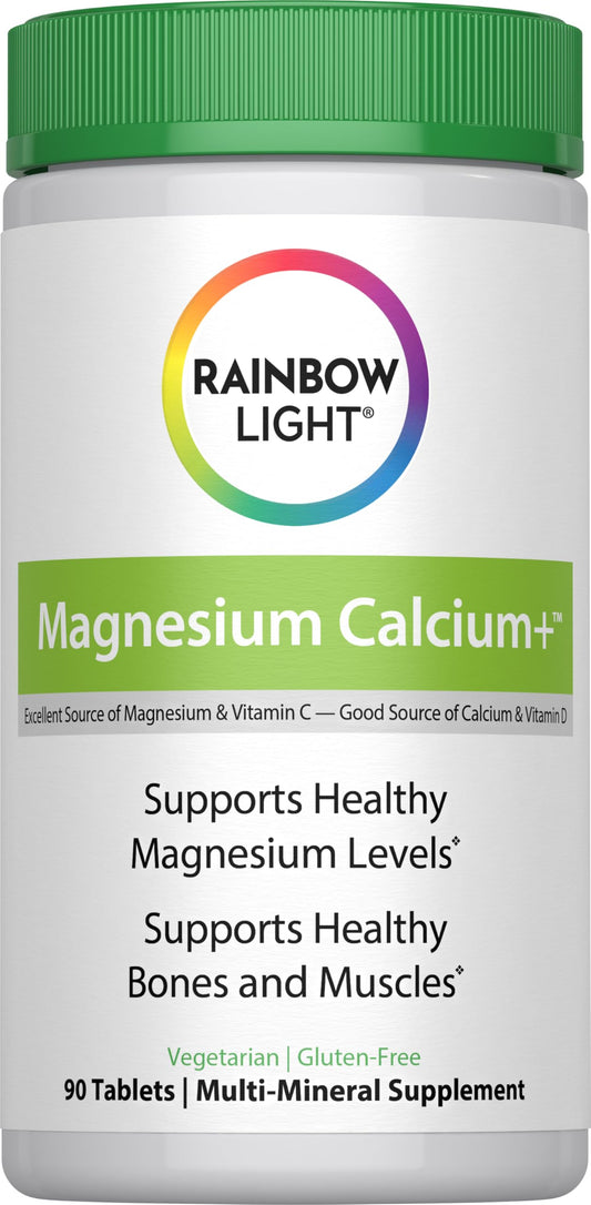 Rainbow Light Magnesium Calcium Plus bottle label