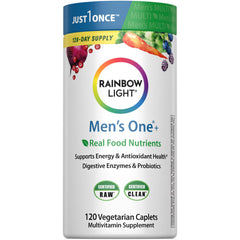 Rainbow Light Men's One High-Potency Multivitamin bottle – 120 count