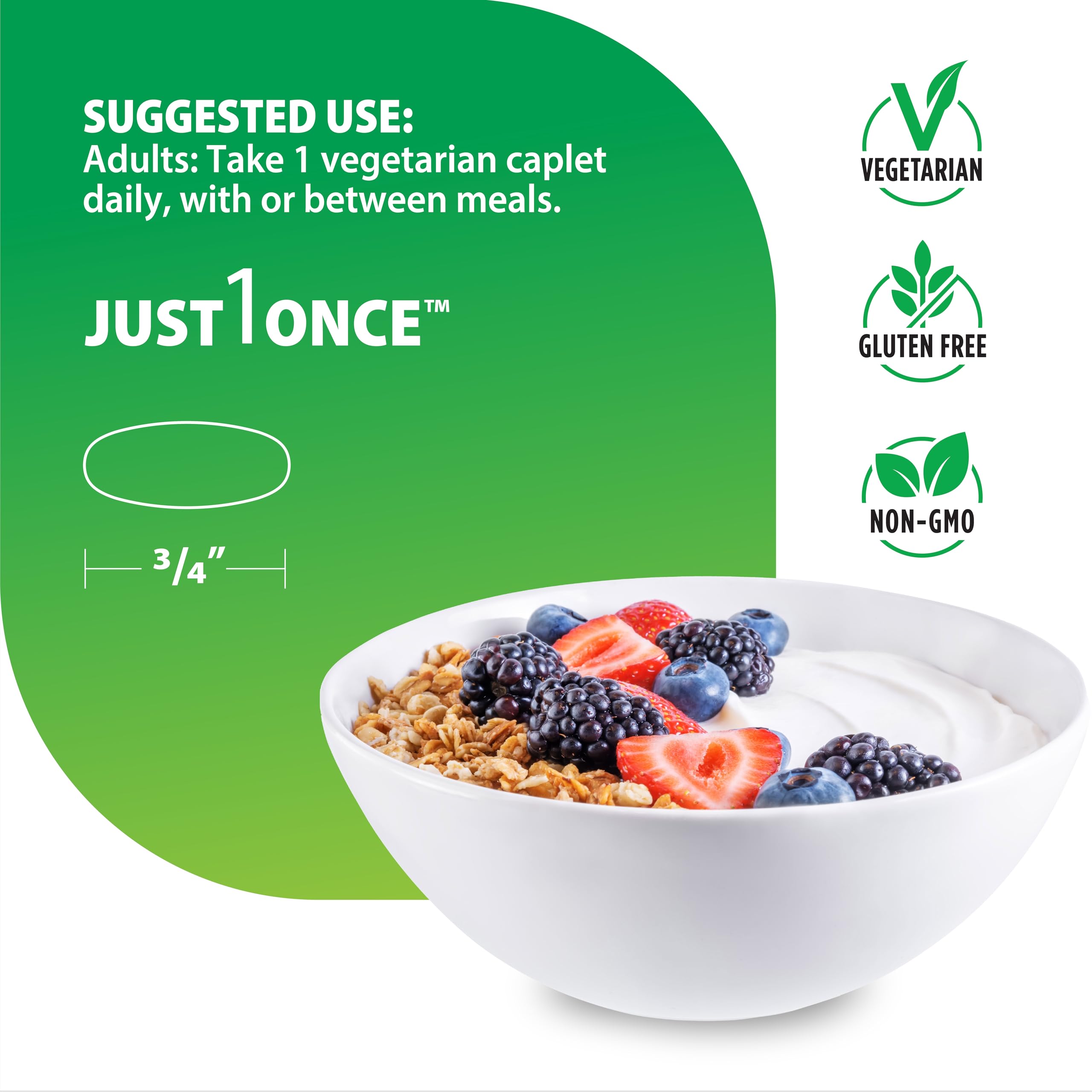 Gluten-free and Non-GMO icons on Rainbow Light multivitamin
