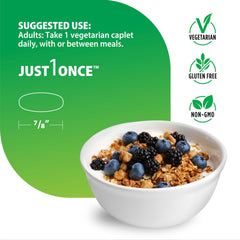Non-GMO and vegetarian certifications shown on packaging