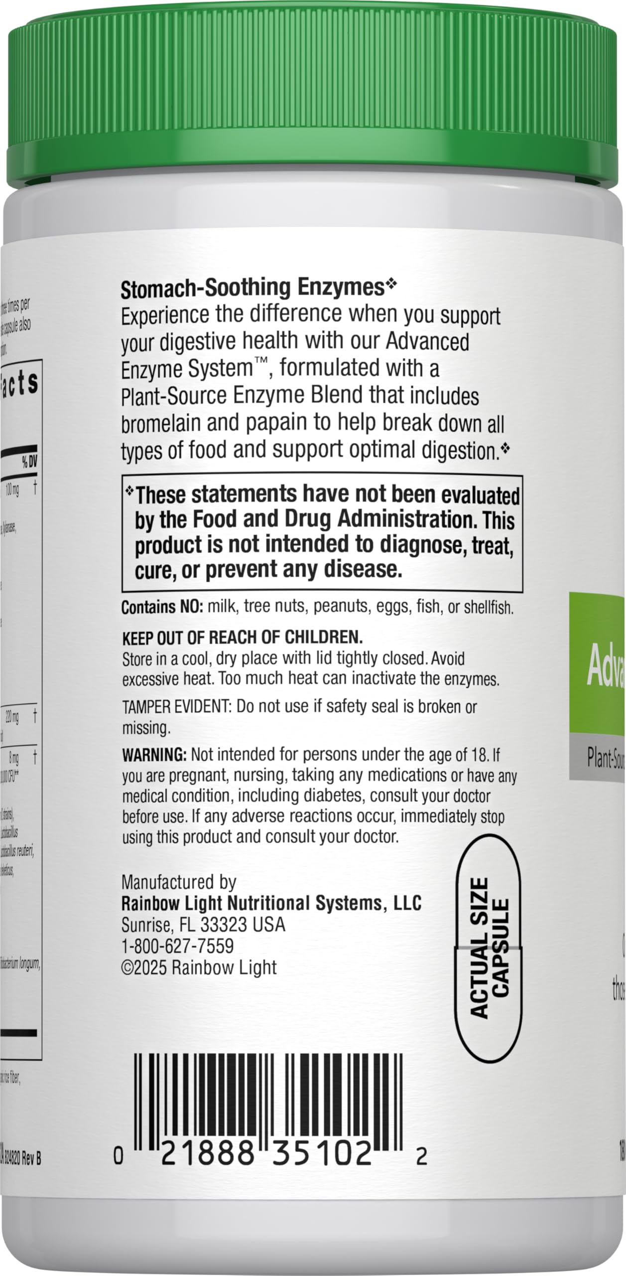 Plant-source digestive enzyme blend ingredients illustration
