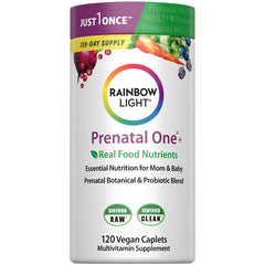 Bottle of Rainbow Light Prenatal One High-Potency Multivitamin, 120-count