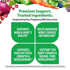 Nutrition information for Rainbow Light Prenatal One+ with real food nutrients