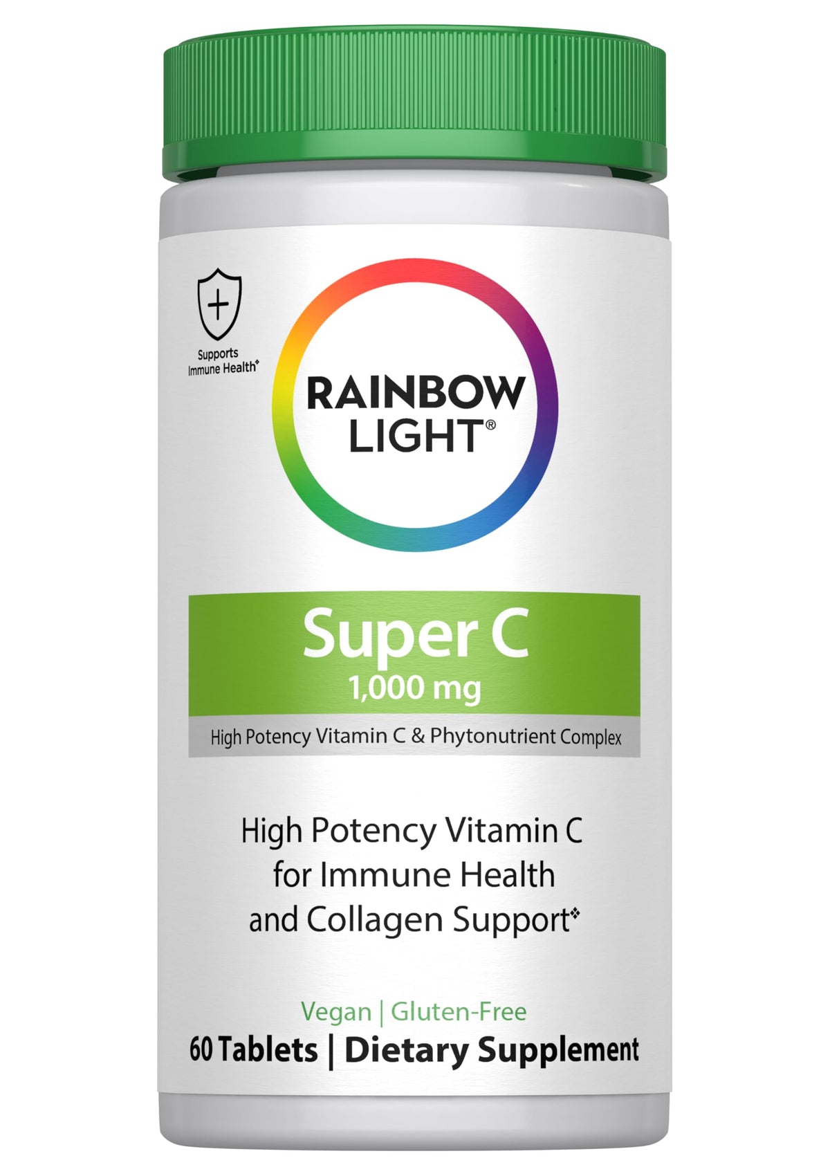 Rainbow Light Super C 1000 mg bottle front label – 60-count