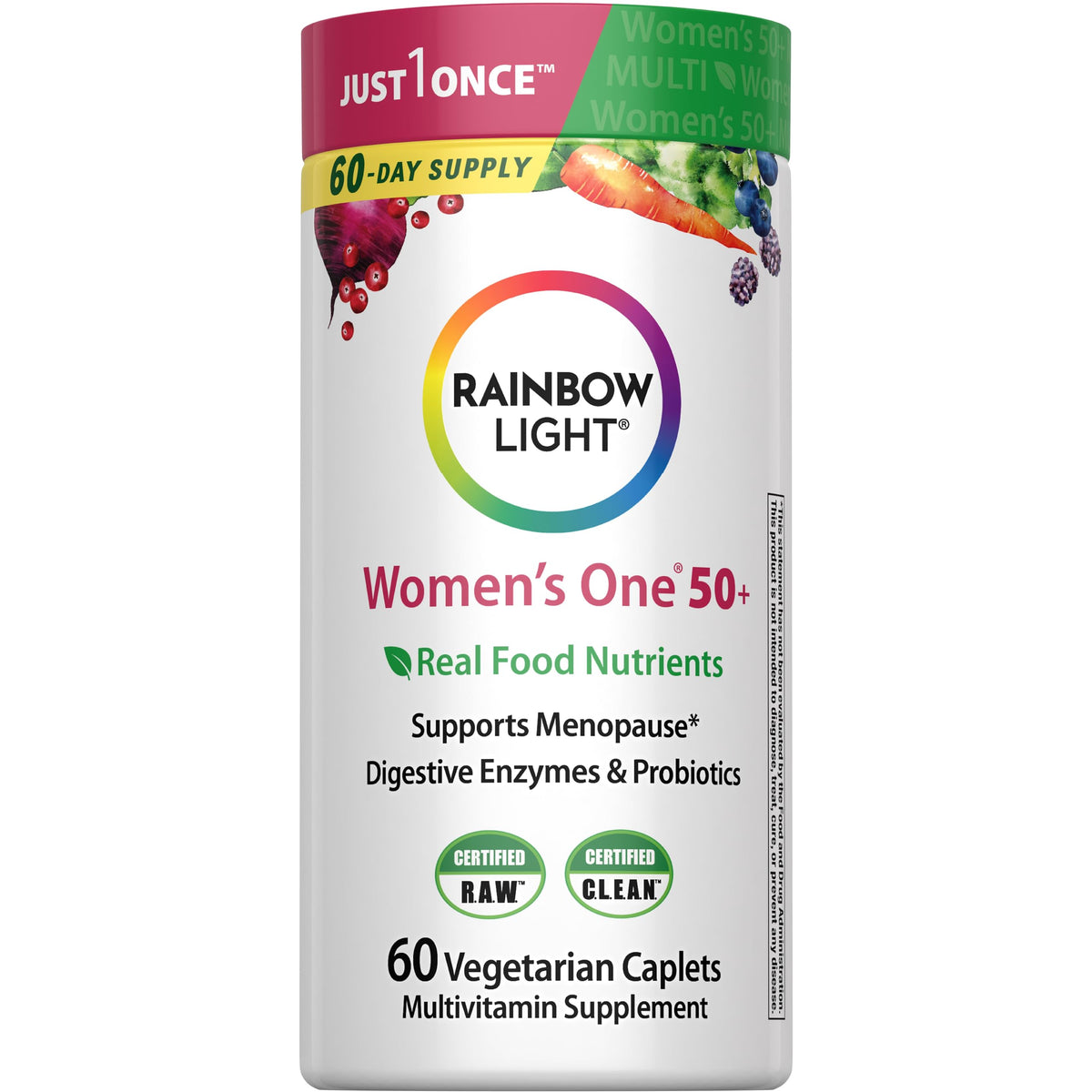 Rainbow Light Women 50+ Multivitamin bottle front view