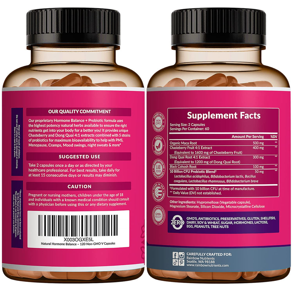 Rainbow Nutrients 60-day supply bottle detail communicates long-term use and habit-building.