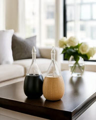 Side profile of Raindrop 2.0 diffuser highlighting the glass nebulizer