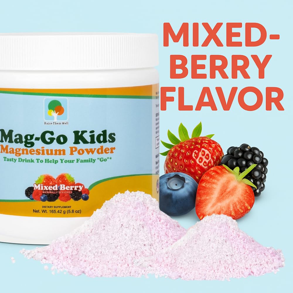 Digestive support concept for kids magnesium powder