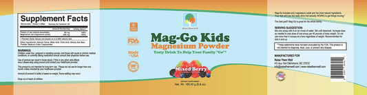 Raise Them Well Mag-Go Kids Magnesium Powder Unflavored tub