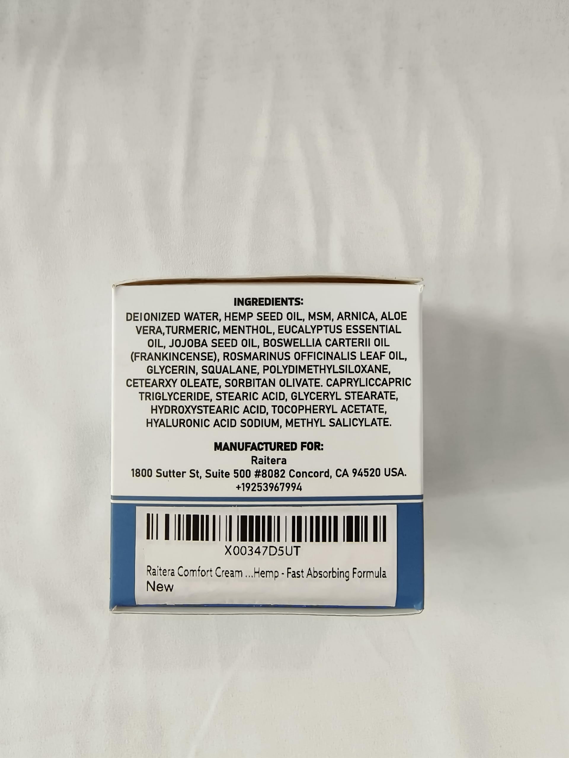 Raitera Nervara Comfort Cream application demonstrates quick absorption.