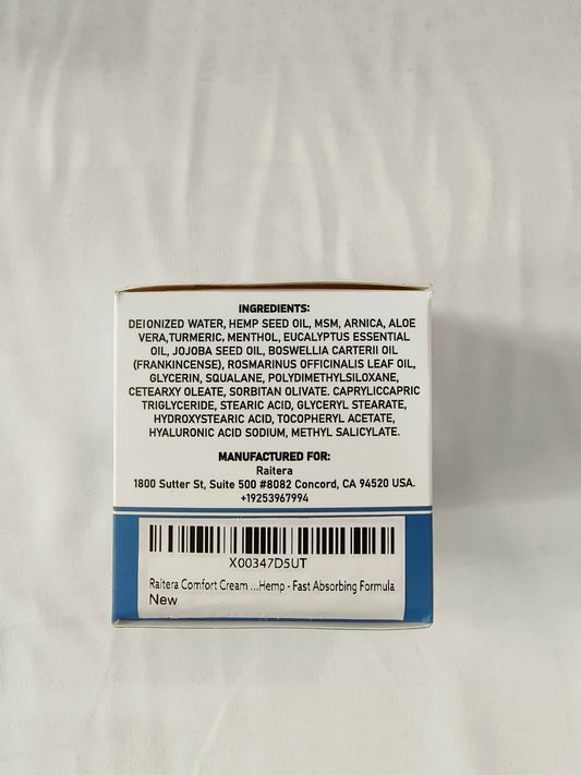 Raitera Nervara Comfort Cream application demonstrates quick absorption.