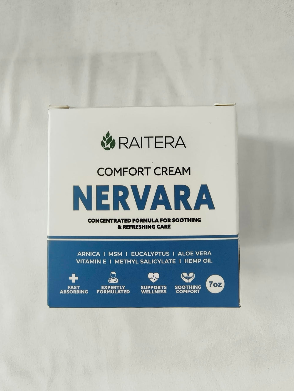 Raitera Nervara Comfort Cream jar for daily hydrating skin care.
