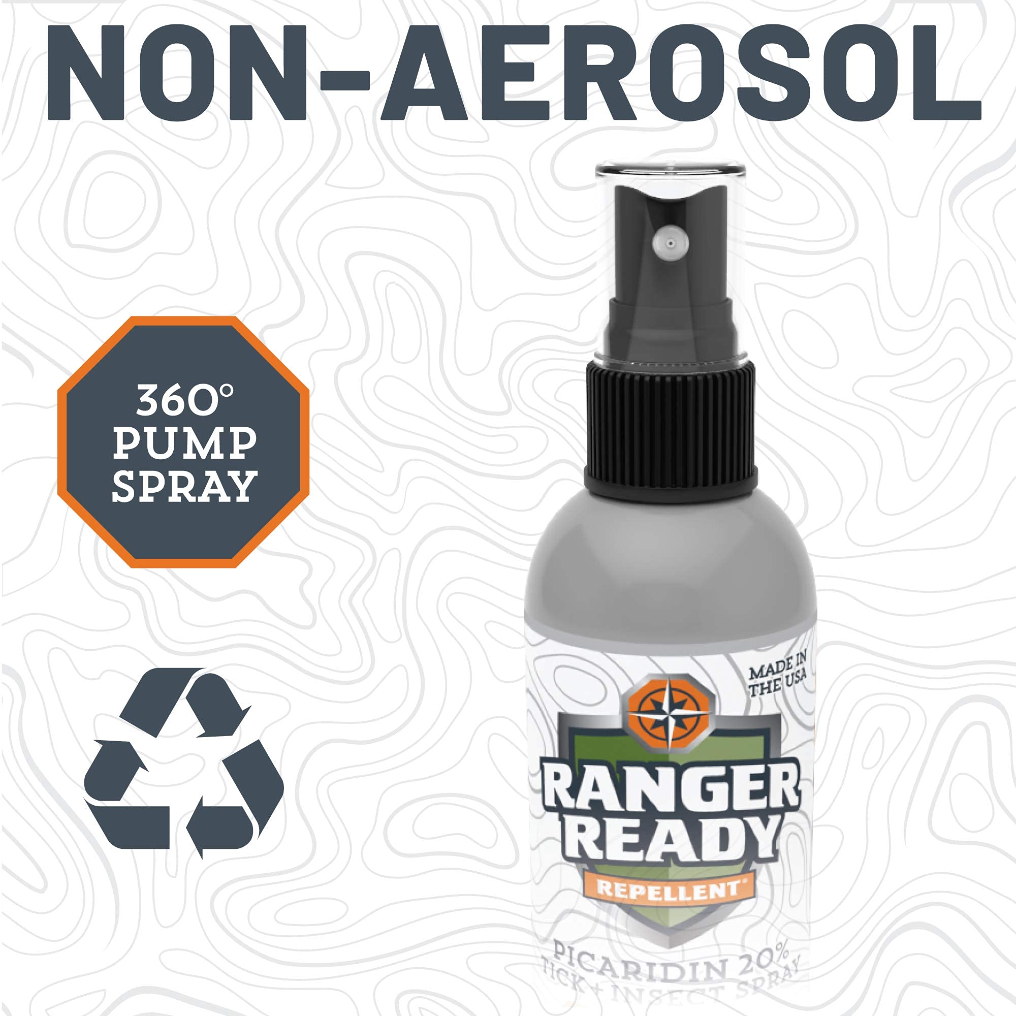 Ranger Ready non-greasy, dry-application spray keeps skin comfortable.