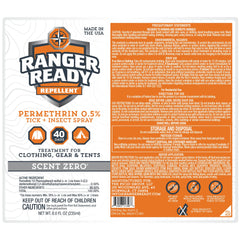 Ranger Ready Permethrin long-lasting protection covers up to 5 washings.