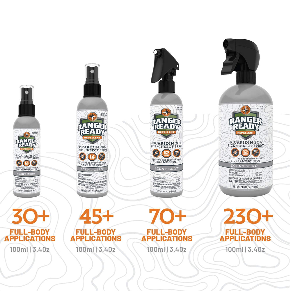 Ranger Ready Picaridin Night Sky DEET-free repellent safe for gear and fabrics.